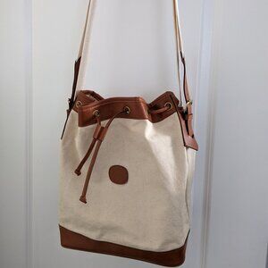 Canvas Drawstring Bucket Bag Purse